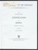 University of Chicago Convocation Programs, June 10, 2000